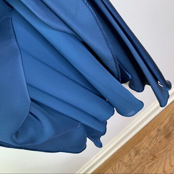 ADRIANNA PAPELL BOUTIQUE TEAL SILK COCKTAIL DRESS - Picture 8 of 12